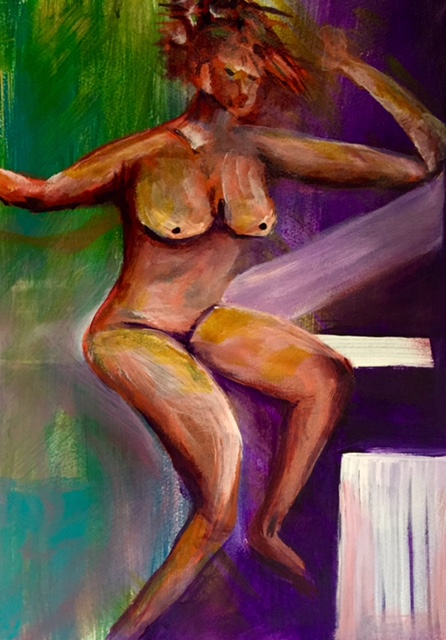 Abstract - Figurative "Shy" - ORIGINAL SOLD